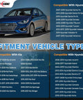 Gas Cap Replacement For 2004-2020 Hyundai Veloster Accent Sonata Azera Genesis Elantra Coupe GT Equus Ioniq Kona Tiburon image showing compatible vehicle types