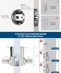Installation guide image for Heavy Duty Keyless Entry Keypad Door Lock With Handle Four Pack Electronic Deadbolts.