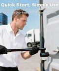 Heavy Duty Container Door Leverage Bar With Non Slip Handle For Shipping Doors Quick Start Lever System Ergonomic Design For Easy Operation Ideal For Loaders Warehouse And Port Workers Durable Black 1 Pack in use