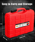 1 Inch Drive Jumbo Impact Socket Set With Heavy Duty Storage Case, 9 Piece Deep Hex Sockets, Cr-V Steel, red storage case