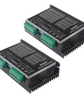 2-pack DM556 CNC digital stepper driver modules with green terminal blocks and black heatsinked enclosures
