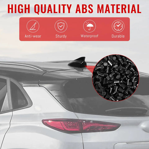 Shark Fin Antenna Cover For Hyundai Kona 2018 2019 2020 2021 2022 2023 Glossy Black Roof Topper Not GPS Model 96210 J9300 Easy Install Chip Equipped Exterior Upgrade high quality ABS material durability highlighted