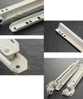 Heavy Duty Drawer Slide Rail 2-Section Telescopic Guide With Smooth Glide Bearings, 35kg Load Capacity, bottom mount screws