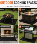 Outdoor cooking spaces featuring Grill Game Booster No Scorch Bbq Grill Mat With Heat Shield silicone layer for patio and BBQ.
