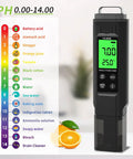 5 In 1 TDS Meter Salinity Tester EC Meter Temperature And pH Meter For Water Digital Water Tester with pH scale and display