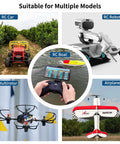 T8S 8 Channel 2.4G RC Pocket Transmitter With R8XM Receiver for various models including RC cars, planes, boats, and robots.