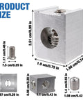 Four Piece Neutral Lug Kit With 4-2/0 Aluminum Ground Lugs product dimensions and components display