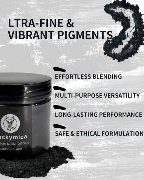 Dope Carbon Black Mica Powder For Epoxy Resin And Nail Polish With Top Shelf Pearlescent Pigment For Candle And Soap Making Bath Bombs And Hair Care Featuring Legit DIY Craft Supplies
