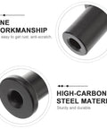 Close-up of Heavy Duty Barn Door Track Spacers Set Of 5 Beefy Wall Mount Supports, highlighting fine workmanship and high-carbon steel material.