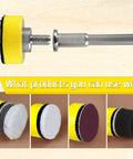 5 Pc Heavy Duty Hook And Loop Sanding Disc Pad Kit For Rotary Tools with 1 Inch Backing Pads and Shank Drill Adapter