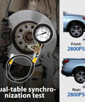 Brake Pressure Tester Universal Gauge Kit 0 To 3500 PSI ABS Hydraulic Oil Pressure Gauge for Gasoline Cars