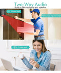 4K Ultra High Definition 8MP PoE NVR Security Camera Kit Featuring Sharp Facial Recognition And Crisp Night Vision For Fo Sho Dependable Property Surveillance, showing two-way audio use.
