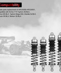 Beefy 4Pcs Aluminum Front And Rear 1:10 RC Shock Set, Drop In Replacement For AR330550 AR330551