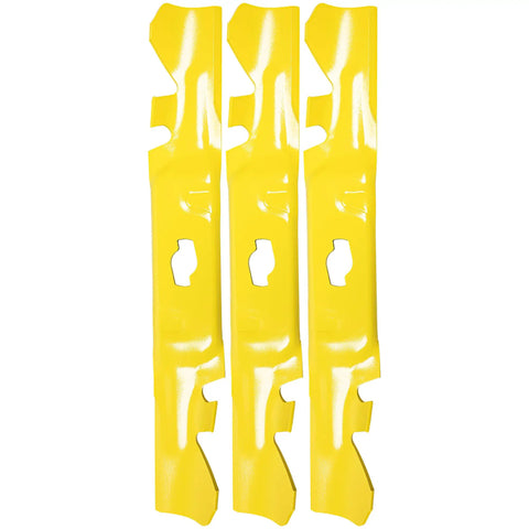 Yellow blades of 50 Inch Fab Deck Xtreme Mulch Kit Center Fab For ZTS2 ZTS1 ZT2 ZT1 XT1 LT50 Fab Tractors And Zero Turn Mowers