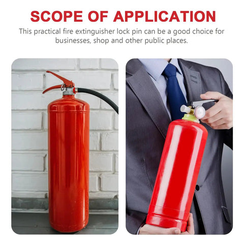 Fire Extinguisher Pull Pins Replacement Lock Pins Safety Seal Set For Office And Public Use viewed with extinguisher installation