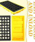 Yellow Spill Containment Platform With Grating, Stackable Modular System With Drain Outlet, Heavy Duty 20 Gallon Capacity, Pallet Style
