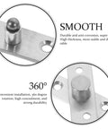 Close-up of 2 Pack Concealed Stainless Steel Door Hinges For Wooden Doors Central Pivot Hinge With 360 Degree Rotation and smooth finish.