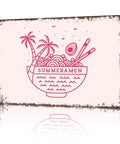 Funny Vintage Metal Sign Summer Ramen 2 Tin Wall Art For Home Room Garage Office Decor 8x12 Inches Aluminum Lightweight Rustic Poster With Pre Drilled Holes