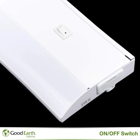 Close-up of 24 Inch LED Under Cabinet Light Bar No Fuss Direct Wire Dimmable and Linkable Super Bright Kitchen Counter Lighting