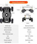 Omni Directional Mecanum Wheel Robot Chassis Kit With 4WD TT Motors Aluminum Alloy Double Layer Smart Car Platform diagram.