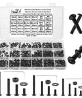 900 Piece Button Head Hex Socket Cap Screw Kit With Hex Keys M2 M2.5 M3 Allen Bolts Nuts Washers 10.9 Grade High Carbon Steel Black Oxide Fully Threaded Fastener For Tough Mech Jobs Home Repair Gonna Last Long Legit Hard Gear Upgrade For Pros, organizer case