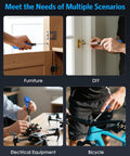 2 In 1 Cordless Electric Screwdriver With LED Light and USB Charging used for furniture, DIY, electronics, bicycle repair