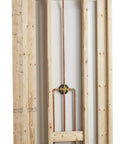 Installed Rough In Shower Valve With Universal Inlets And Outlets Unfinished RU101 Flush Plug in wooden frame construction