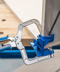 90 Degree Corner Clamp Set, 2 Pack for Cabinets, Boxes, Drawers and T-Joints, Keeps Your Hands Free While You Fasten in use on workbench