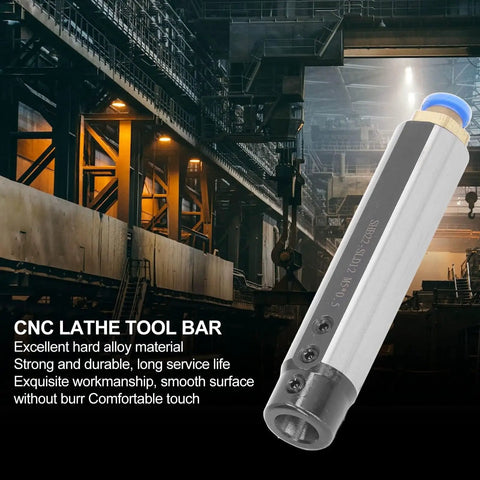 Hard Alloy CNC Lathe Tool Bar For Boring Internal Grooving And Turning Pro Grade Tool Holder with industrial background.