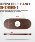 Diagram showing dimensions of faucet panel for Copper Farmhouse Bathroom Sink Faucet With Waterfall Spout Boss Built To Last.