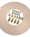 Heavy Duty Three Sixteenth Inch Copper Coated Brake Line Replacement Kit With 25 Feet Alloy Steel Tubing, 16 Nuts, 4 Unions