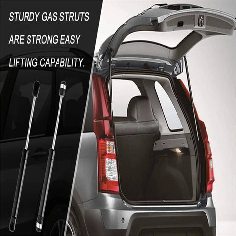 Heavy Duty 2 Pack 100N Gas Struts Shocks Lid Support for Cabinets Toy Boxes Truck Doors shown with open car trunk