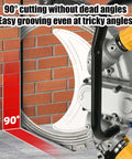 Heavy Duty 3500W Electric Wet Cut Wall Saw Machine With 300Mm Cutting Depth And Integrated Water Pump for precise 90° cutting.