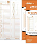 Heavy Duty Replacement Time Cards CR1000 Digital Time Clock Date Stamp, double-sided 100 count pack for accurate employee tracking.