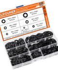 Solid As A Rock Star Lock Washers And Speed Clip Hardware Assortment Kit With M3 To M12 Steel Fasteners Featuring Internal Tooth Grip.