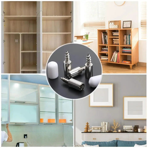 Bullyproof Self Tapping Screws For Cabinet Laminate Support And Wardrobe Partitions Non Slip Glass Shelf Brackets Set Of 200 with cabinet shelves and fittings.