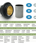 Heavy Duty Washer Tub Bearing Repair Kit For Whirlpool Maytag with aluminum and steel parts for top load machines.