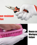 Cotton Work Gloves 12 Pairs For Painters Mechanics Garden Outdoor Jobs Durable White Knit Gloves Holding Tools