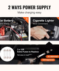 2 ways power supply for Electric Car Jack 3 Ton 6600 Lbs 12V Scissor Jack with Car Battery and Cigarette Lighter options.