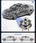 Rear Wheel Bearing And Hub Assembly 5 Lugs Fits Hyundai Elantra Coupe, Elantra GT, Veloster And Kia Forte With ABS OE 512492 Replacement For 2011-2016 Models close-up