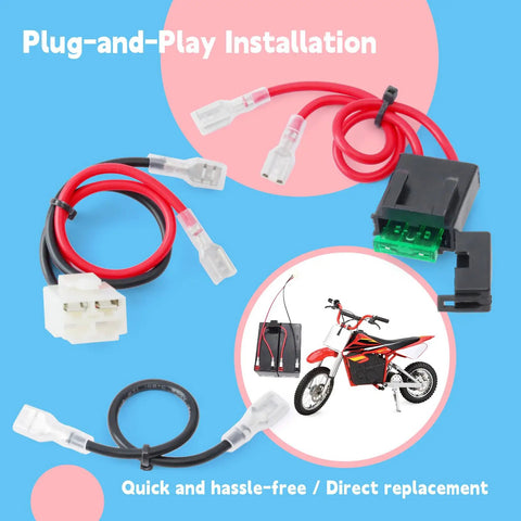 MX650 Battery Wire Harness For Razor MX350 MX400 MX500 Electric Dirt Bikes And Quad Dune Buggy FourPole ThreeWire Plug And Play Upgrade For Smooth Power And Solid Connections