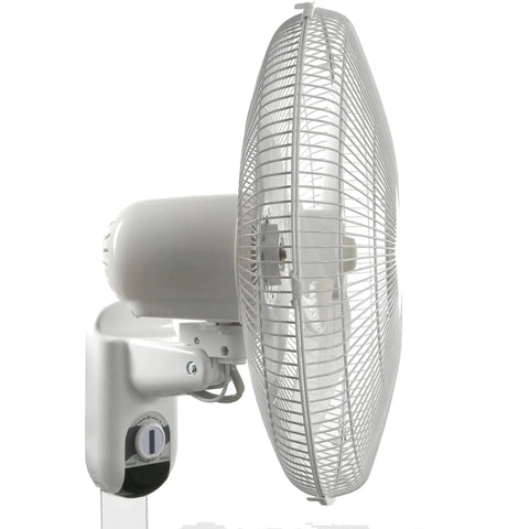 Side view of Two Pack 16 Inch Oscillating Wall Mounted Fans With 90 Degree Wide Oscillation Quiet Operation And Three Speed Settings