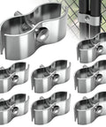 8 Piece Chain Link Fence Panel Clamps For One And Three Eighths Inch Cage Dog Kennel Panels Round Pipe Panel Frame Clamps Beefy Durable Quick Connect Solutions For Kennels And Temporary Enclosures
