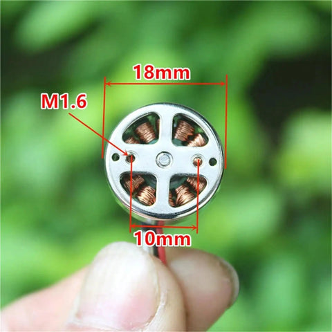 18mm Micro 3-Phase Brushless Motor 2750KV for FPV drones shown with dimensions and winding details.