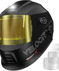 Pro Grade Auto Shade Welding Helmet With Large 4.6 By 3.2 Inch Viewing Screen, LED Light, Adaptive Arc Sensor, and Accessories