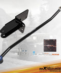 Adjustable Front Track Bar For Jeep Cherokee XJ 1984 to 2001 Lift Kit Center Axle After Suspension 4 To 6.5 Inch Length 790 To 830 mm Eyelet To Eyelet Easy Install Built Tough For Rough Trails, black steel with relocation bracket