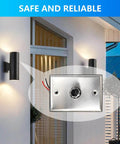 Outdoor Dusk To Dawn Photocell Sensor For Lights No Fuss Auto On Off Exterior Light Control Switch With Wall Plate And Screws