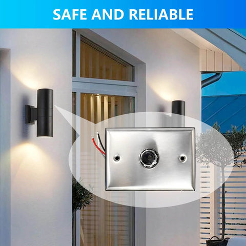 Outdoor Dusk To Dawn Photocell Sensor For Lights No Fuss Auto On Off Exterior Light Control Switch With Wall Plate And Screws