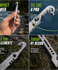 6-In-1 Stainless Steel Fishing Tool Hook Remover With Quick Hook Extraction, Knot Tying, Lead Rolling And Line Handling, Pro-Grade All-In-One Gear For Safe Hands-Free Catch And Release hand-held by water