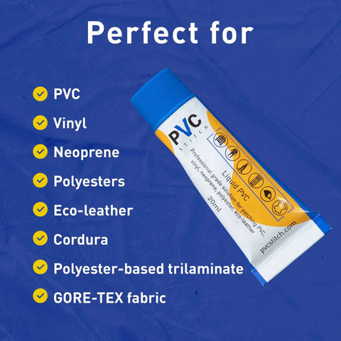 Tube of sealer from Heavy Duty PVC Inflatable Patch Kit With Sealer And Cord for various materials like PVC and Neoprene.